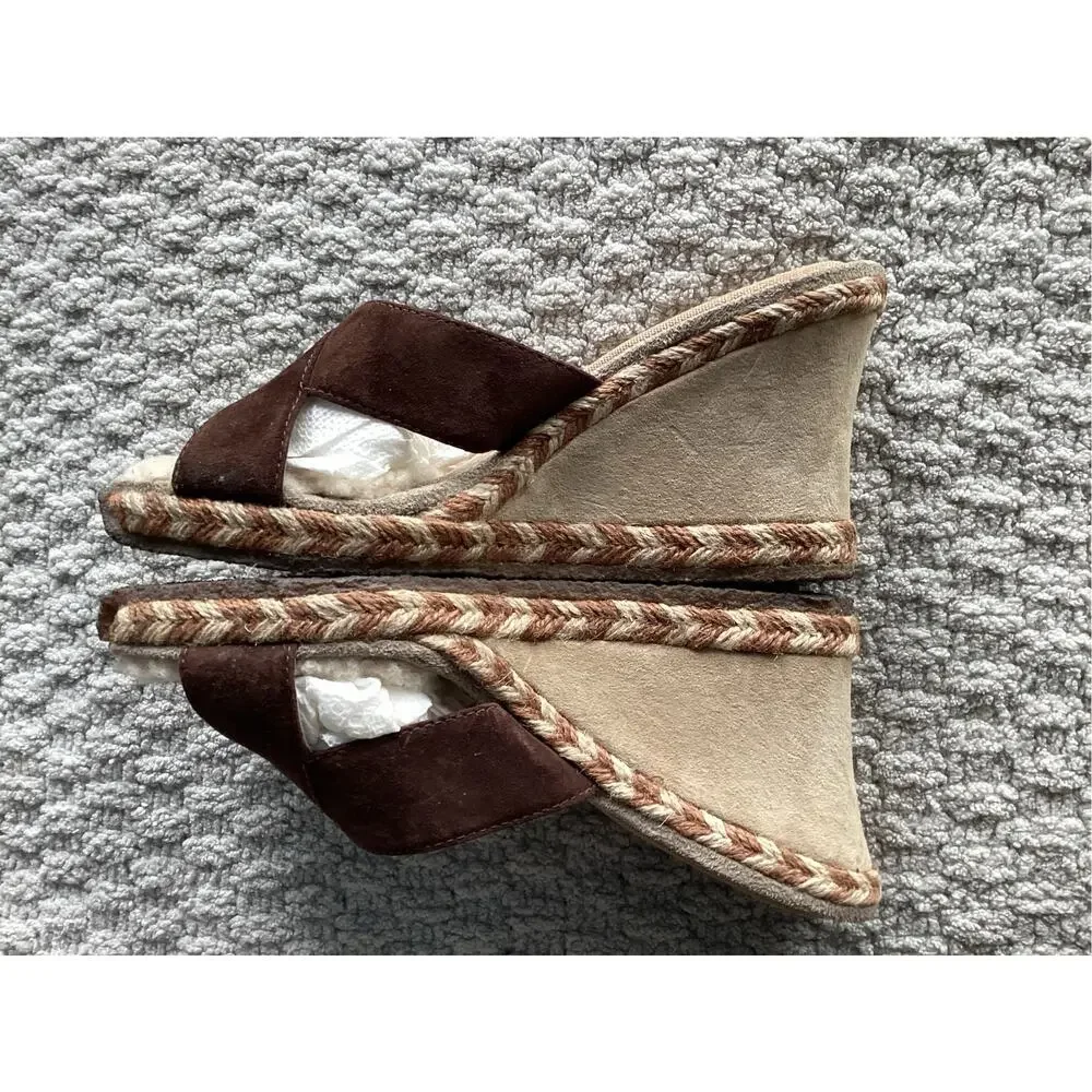 UGG Australia Margot 1689 slide wedge sandals heels leather shoes women's size 7